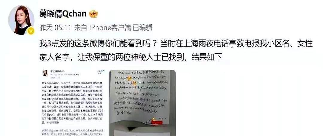 一个变声器打来的威胁电话，精准报出葛晓倩的私密住址，警告她“保重”。谁在幕后操