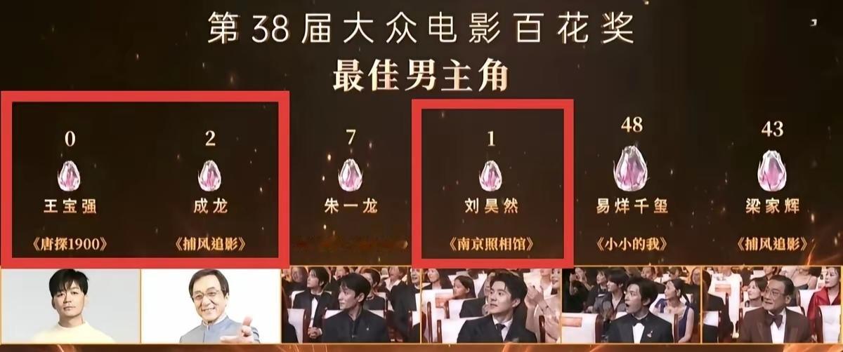 感觉百花奖的诸位，都该谢谢王宝强和成龙。这次百花奖提名名单中，最佳男主角：王