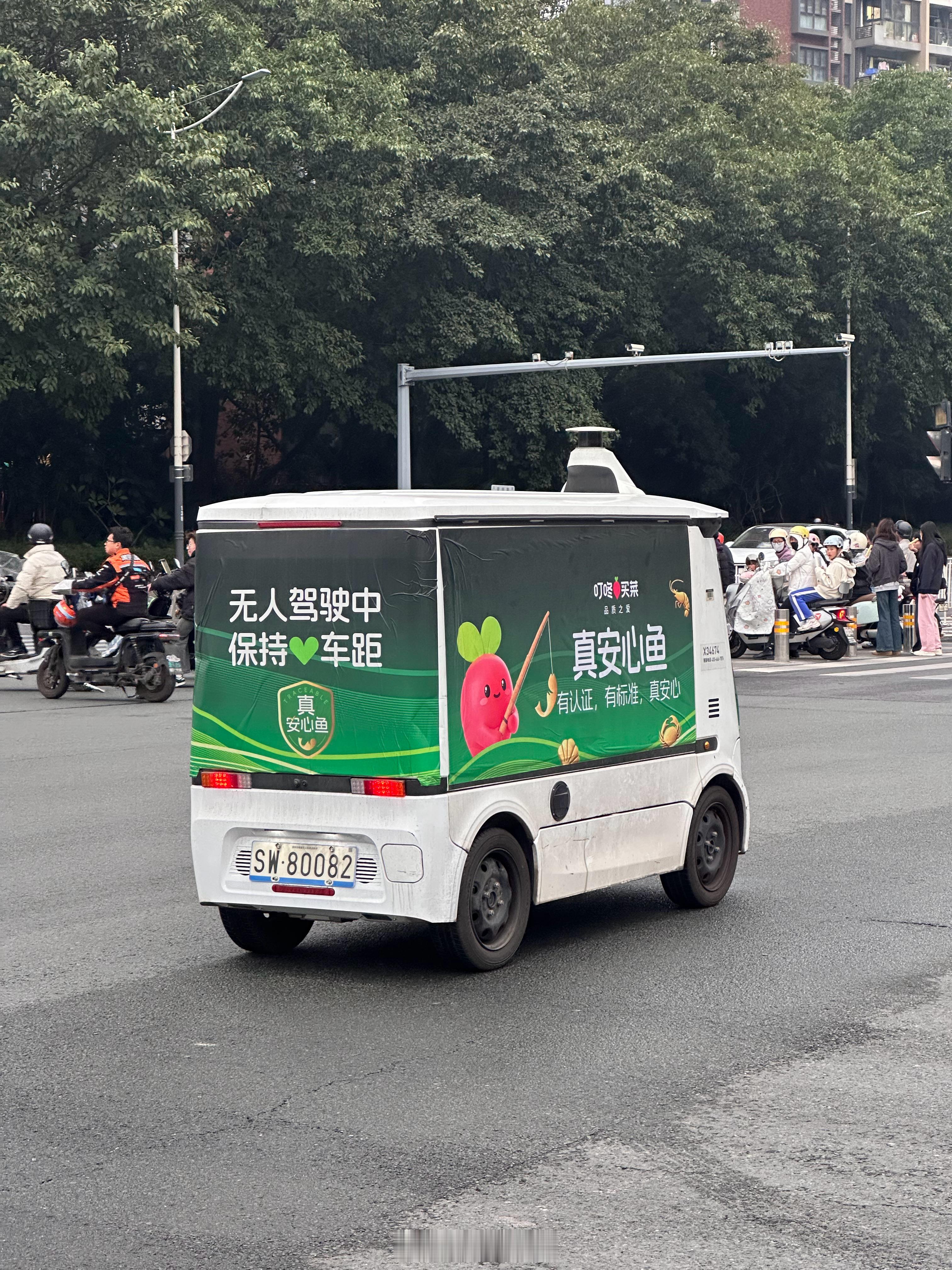 你也不行呀，停在马路中间。