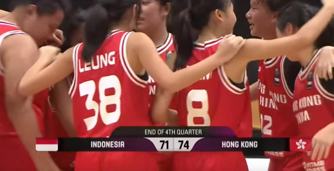 女篮U16亚洲杯，中国香港U16女篮居然艰难战胜了印尼，印尼女篮这块，好歹
