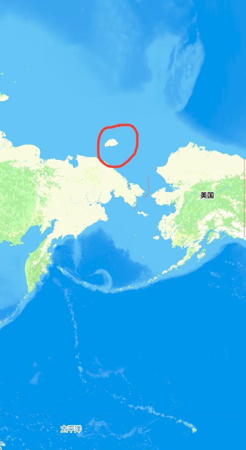 在北极航线必经之地，白令海峡以北的地方有一个孤岛，东边是美国阿拉斯加，西边是俄罗