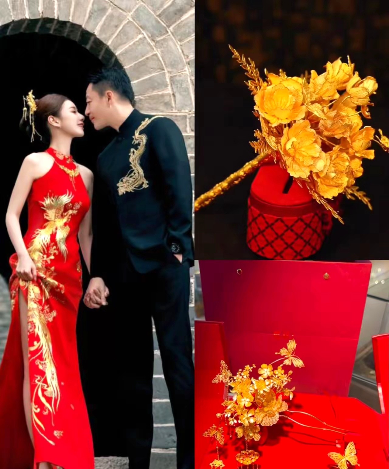 婚礼上新娘把手捧花扔给闺蜜见怪不怪，但马筱梅这一扔可真是壕无人性！纯金打造的手捧