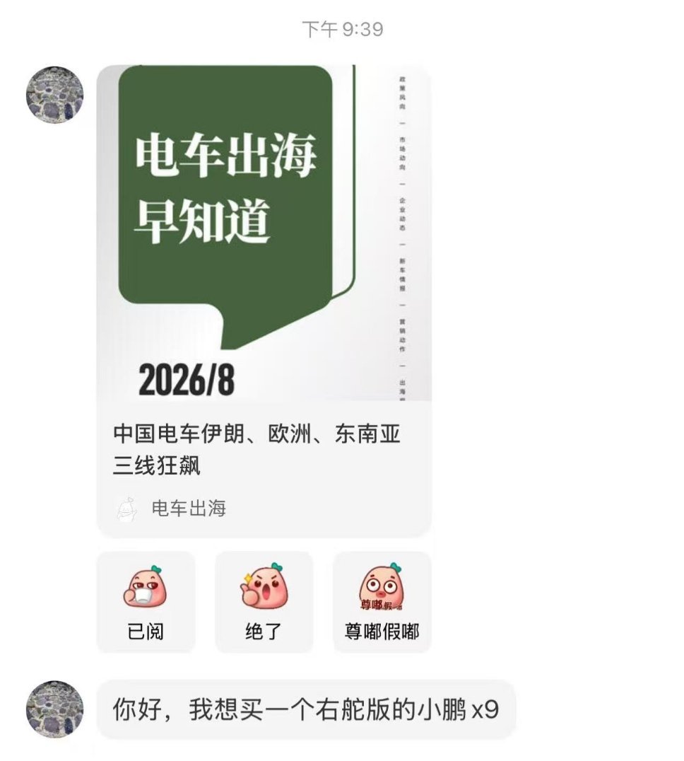 新西兰🇳🇿小伙伴想买小鹏x9大v聊车电车出海​​​