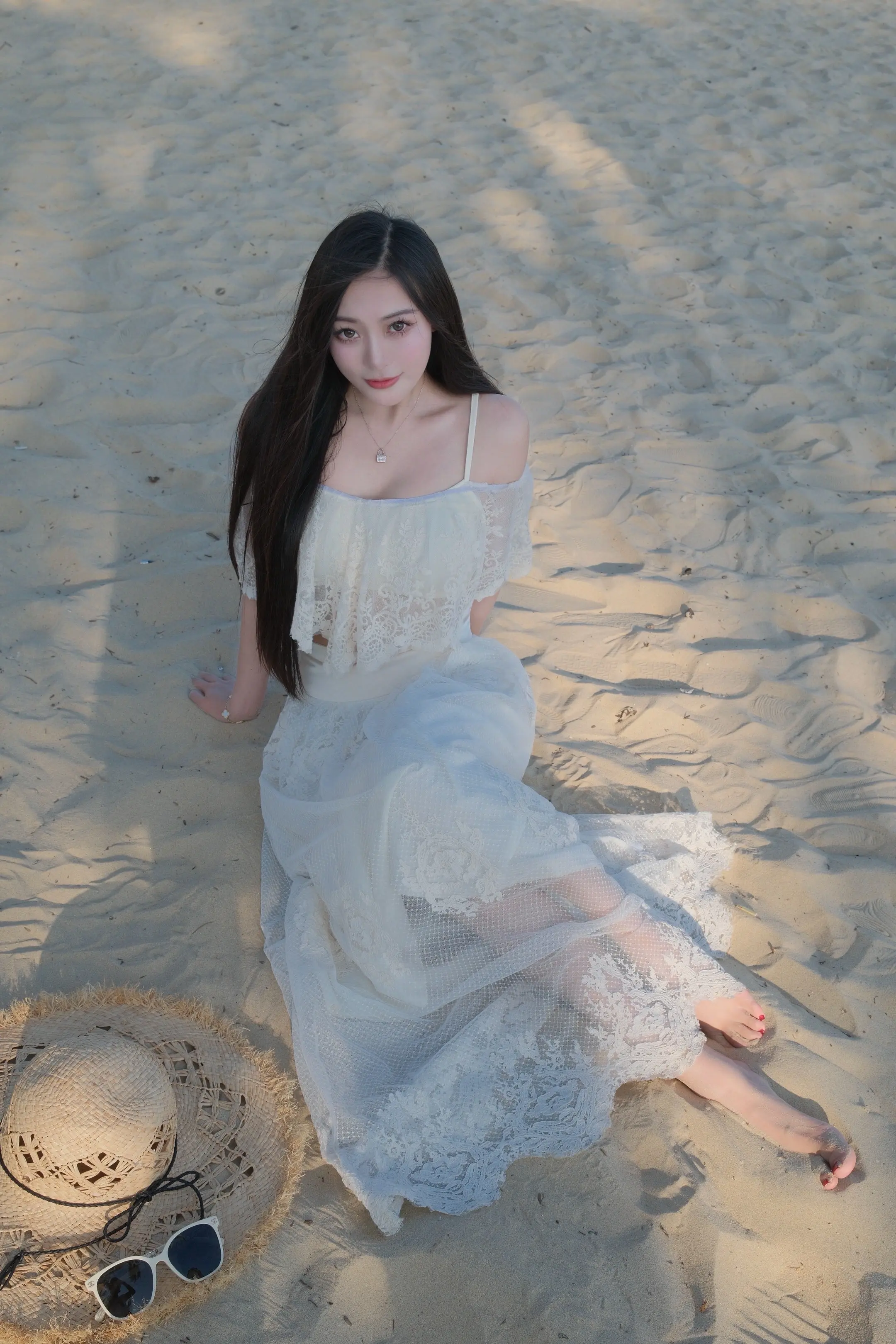 海边正常穿搭 海边 御姐 大长腿