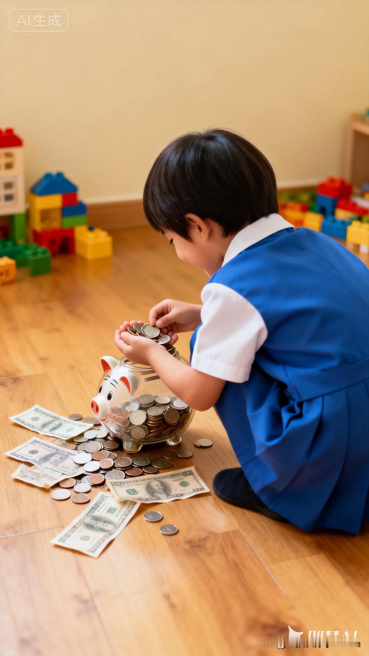 刷到@老师也疯狂这位博主的一段话，心里一颤：“如果家庭条件允许，零花钱按时给，