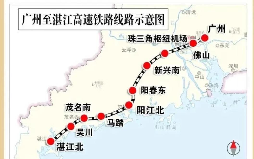 广州⇌湛江高铁今日通车！1小时32分直达，大湾区联动北部湾提速家人们谁懂啊
