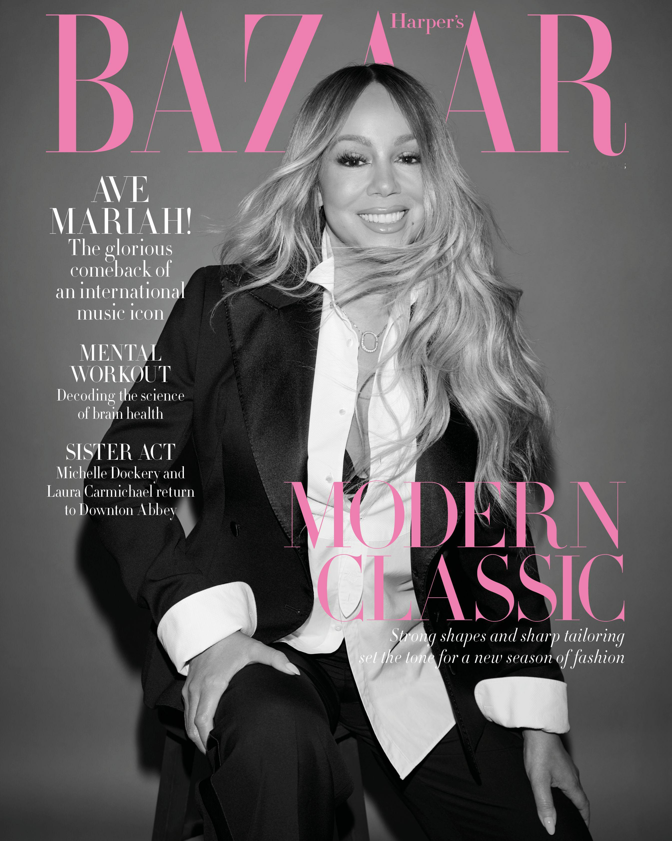 OMG！牛姐MariahCarey玛丽亚凯莉登上英国《Harper'sBAZ