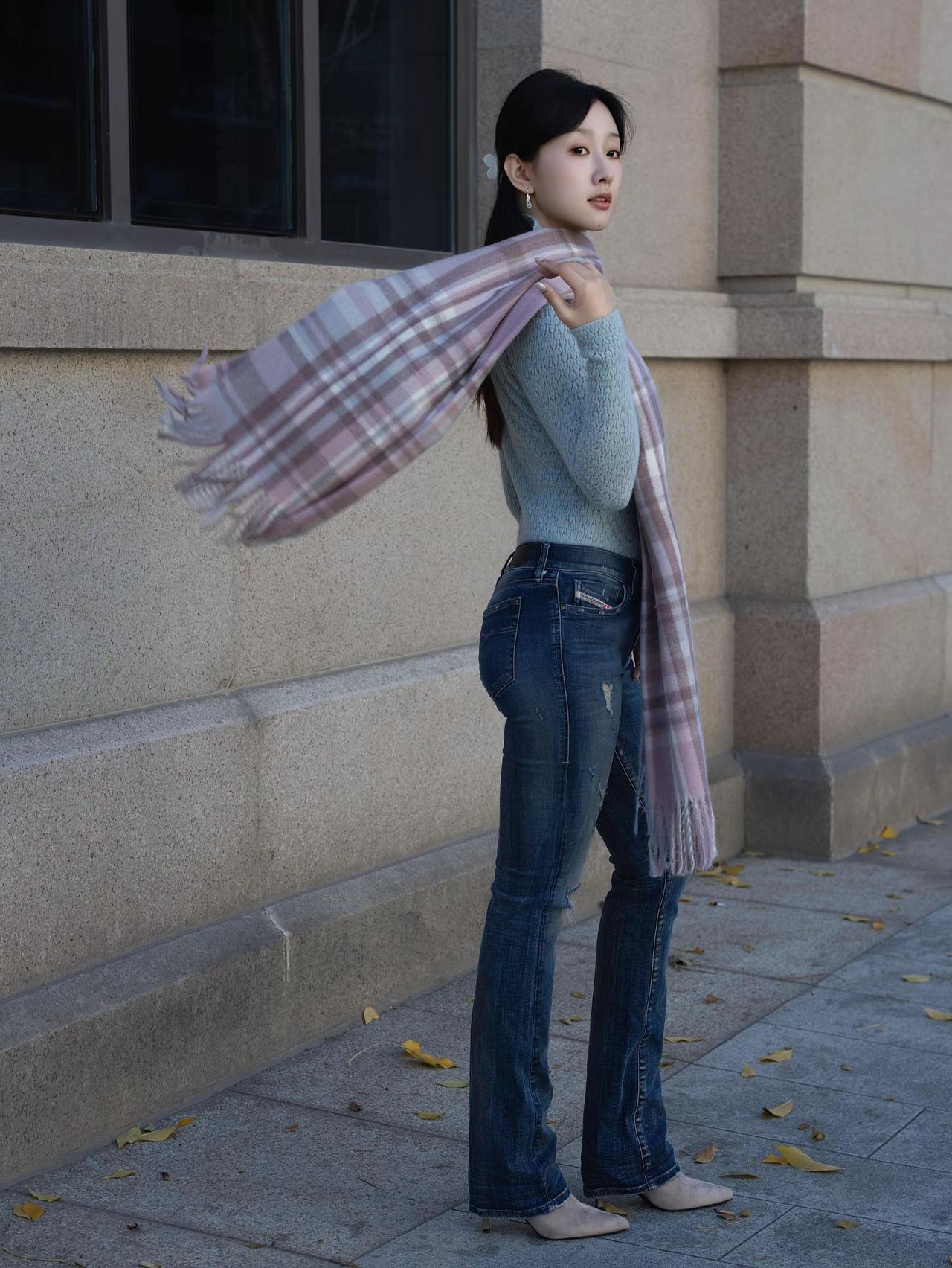 牛仔裤穿搭穿搭我的冬日ootd