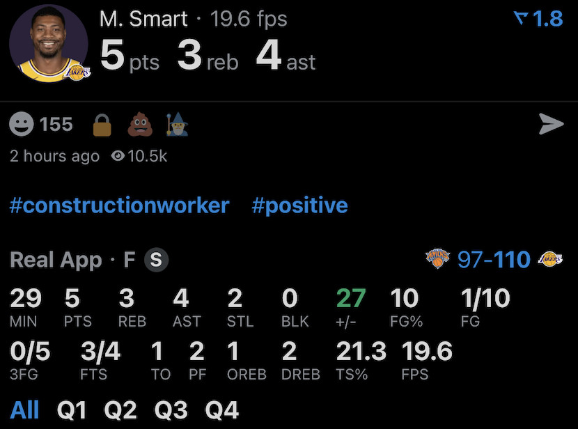 如何评价？今天的斯玛特：10投1中三分球5中0罚球4中35分3篮板4助攻2抢