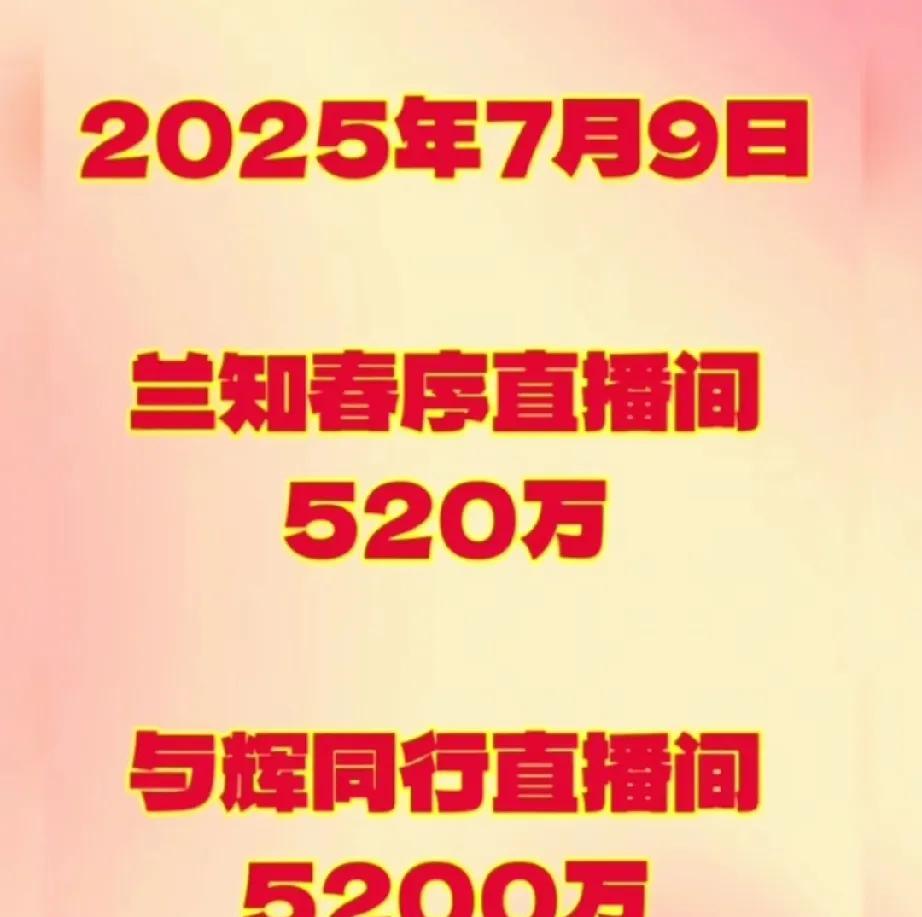 “兰知春序”首播当天营业额达到520万！“与辉同行”开播一年半，营业额5200