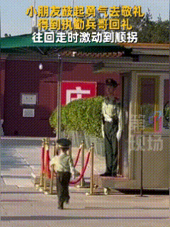 “火到人民日报了！”北京天安门广场，一家人正在散步，小儿子突然挣脱爸爸的手，朝