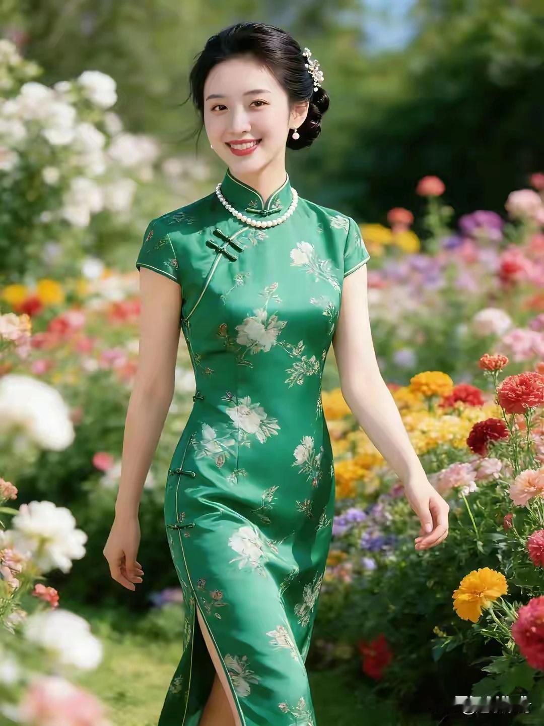 中国旗袍。国风古韵。历史悠久，文化传承。中西融合，推陈出新。大家闺秀，小家