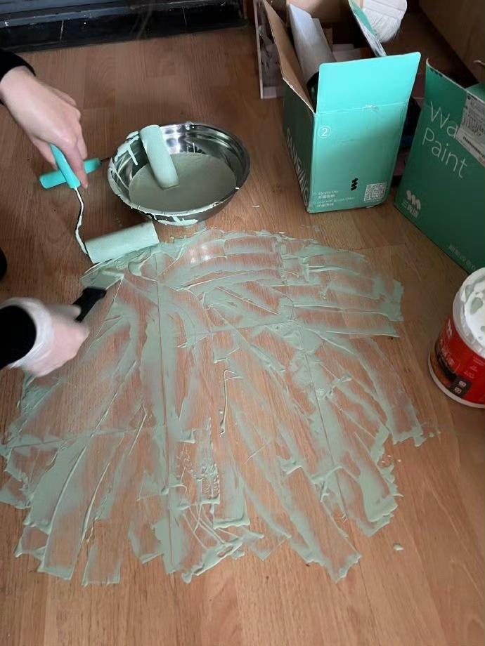 闯祸了准备被房东骂死干啥啥不行，柜子颜色太丑了想换个颜色，第一次刷柜子，没