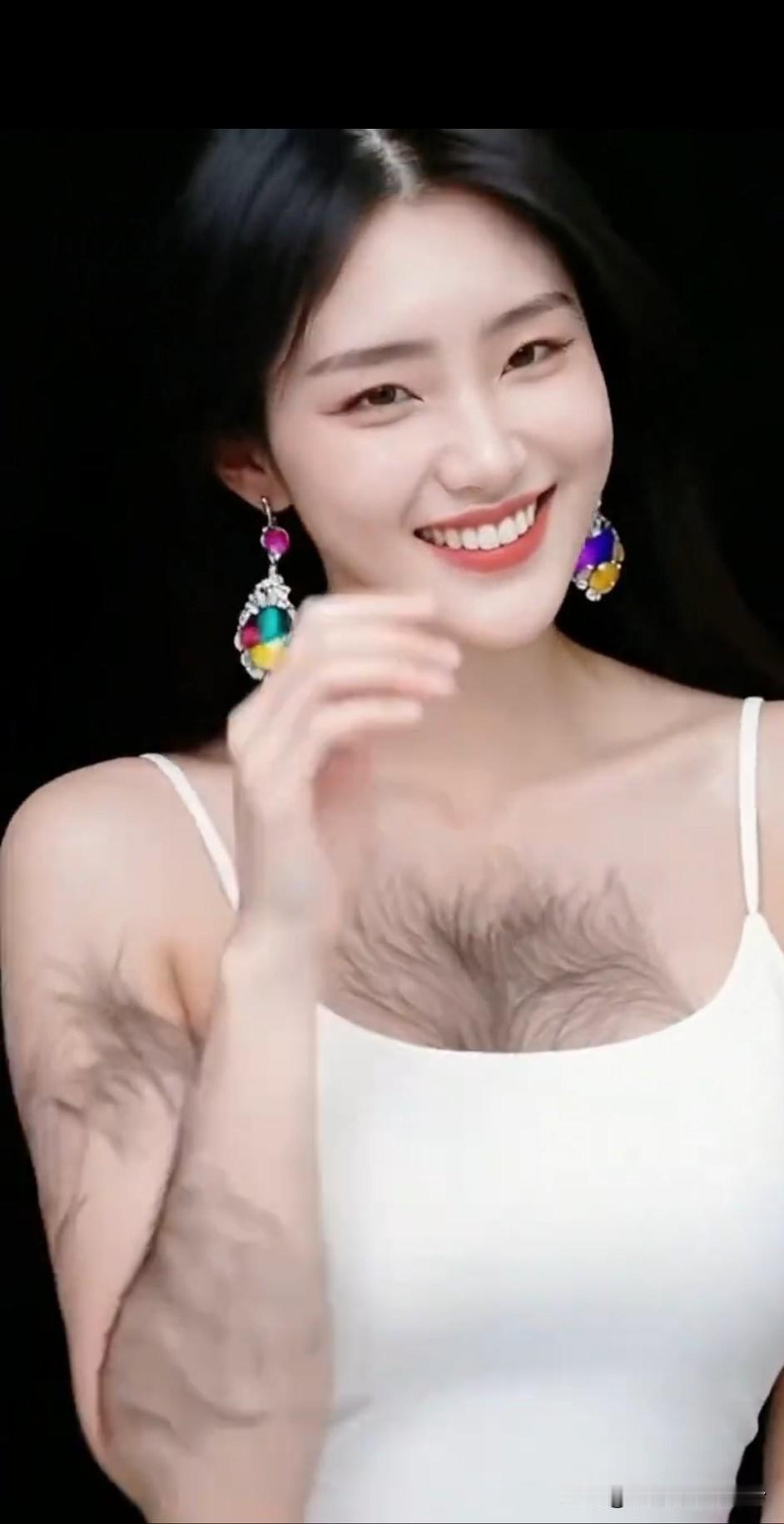 你见过全身长毛的美女吗？多么美丽的一位女子，然而，肆意生长的毛发却打破了这份