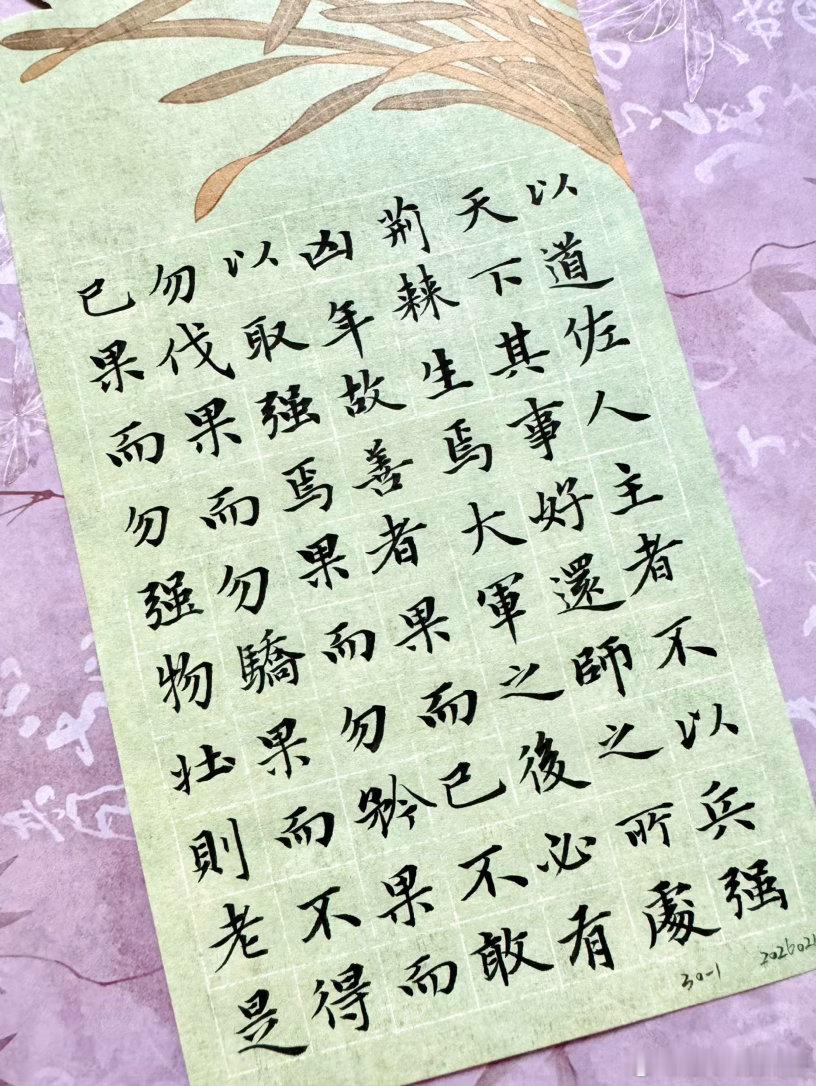罗云熙练字打卡第1067天写的赵孟頫版小楷《道德经》已经基本发完了今天就做个