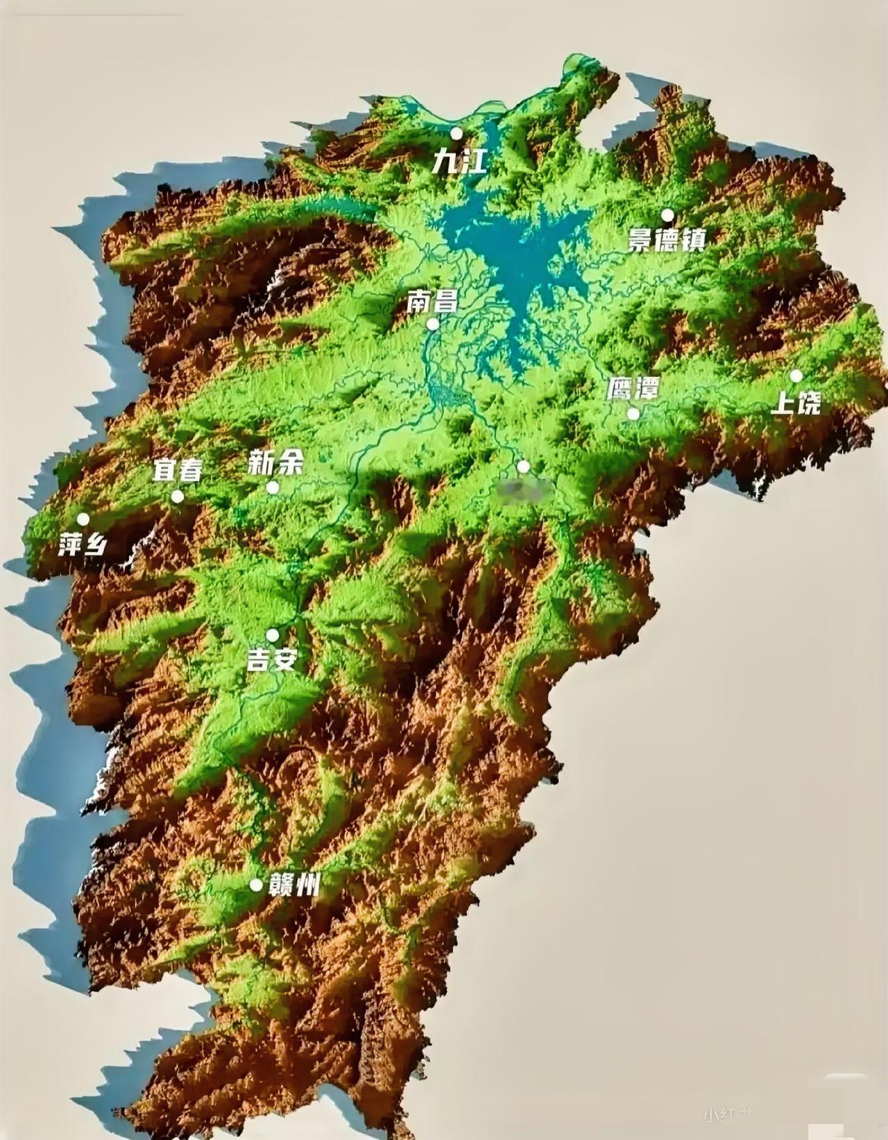 江西城市大的巨大，小的超小，极不合理一大把山地，就给一个城市全管了，搞出个面积