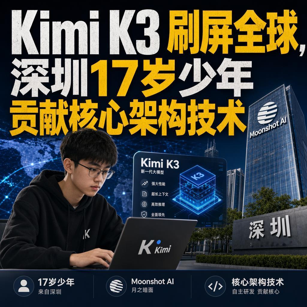 有人觉得顶尖大模型是巨头和顶级科学家的专属游戏，但KimiK3告诉我们，一个1