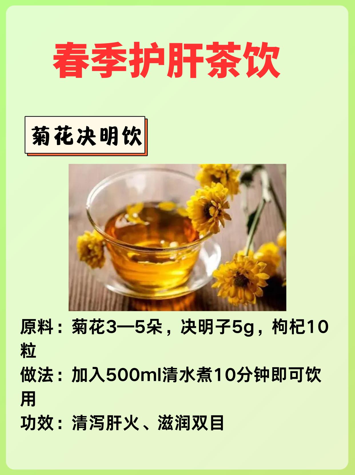 春养肝‖分享8️⃣款茶饮。