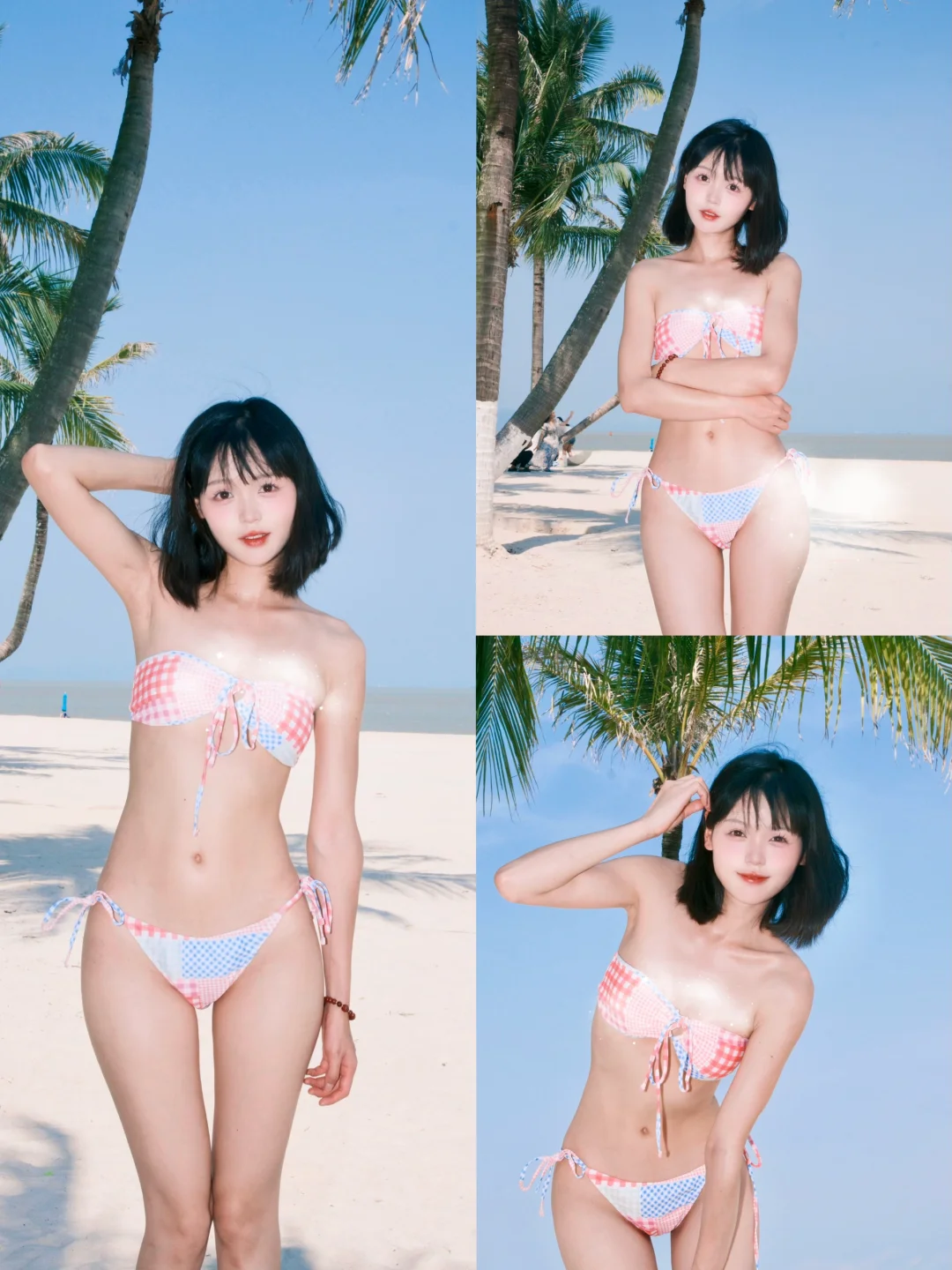 海边度假啦｜夏日元气日系海边泳衣拍照姿势