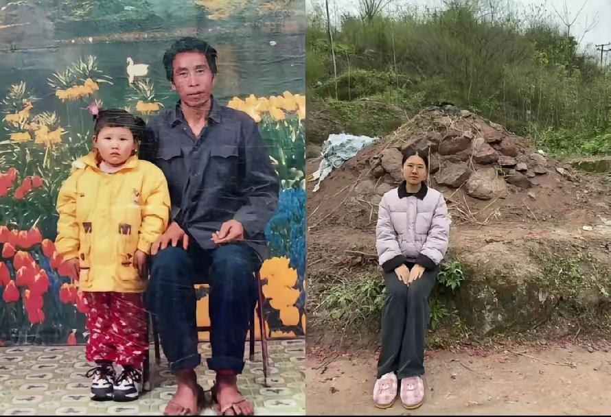 清明节这天，一名年轻女子发出的两张同框照片，瞬间让人看着泪目了。清明节，一名来