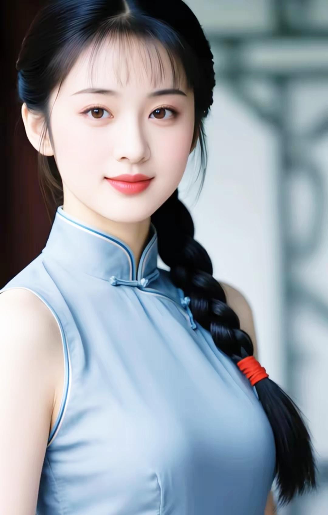 清新民国风，复古旗袍，优雅气质，红唇惊艳！