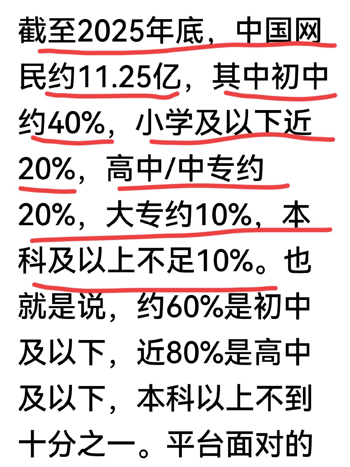 知道了这组数据就明白了很多网络现象。就明白为什么有那么多的“司马找不到北”
