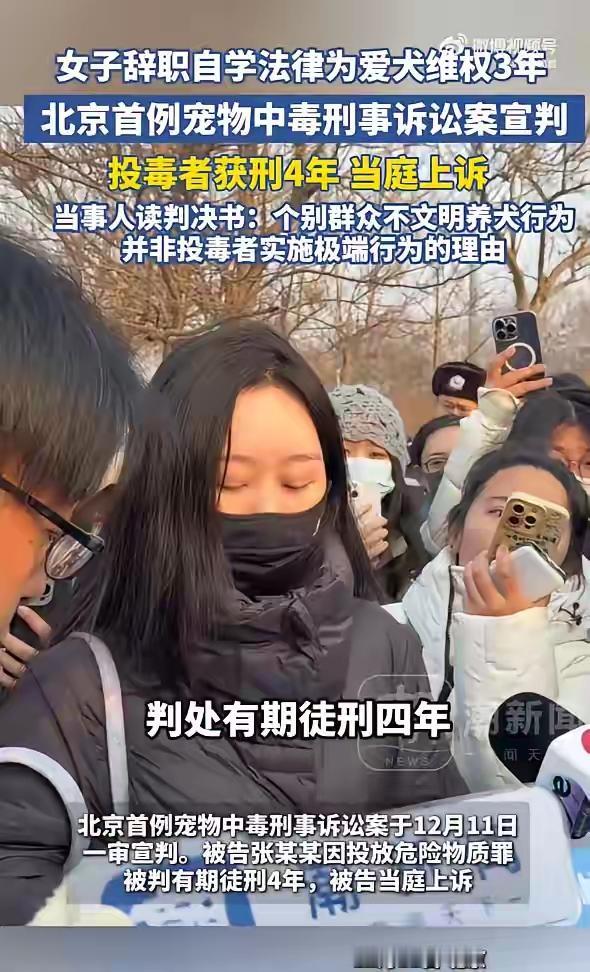 第一案毒杀9狗2猫的张某被判了四年狗主人获胜了据说是张某的车轮胎老被狗尿的