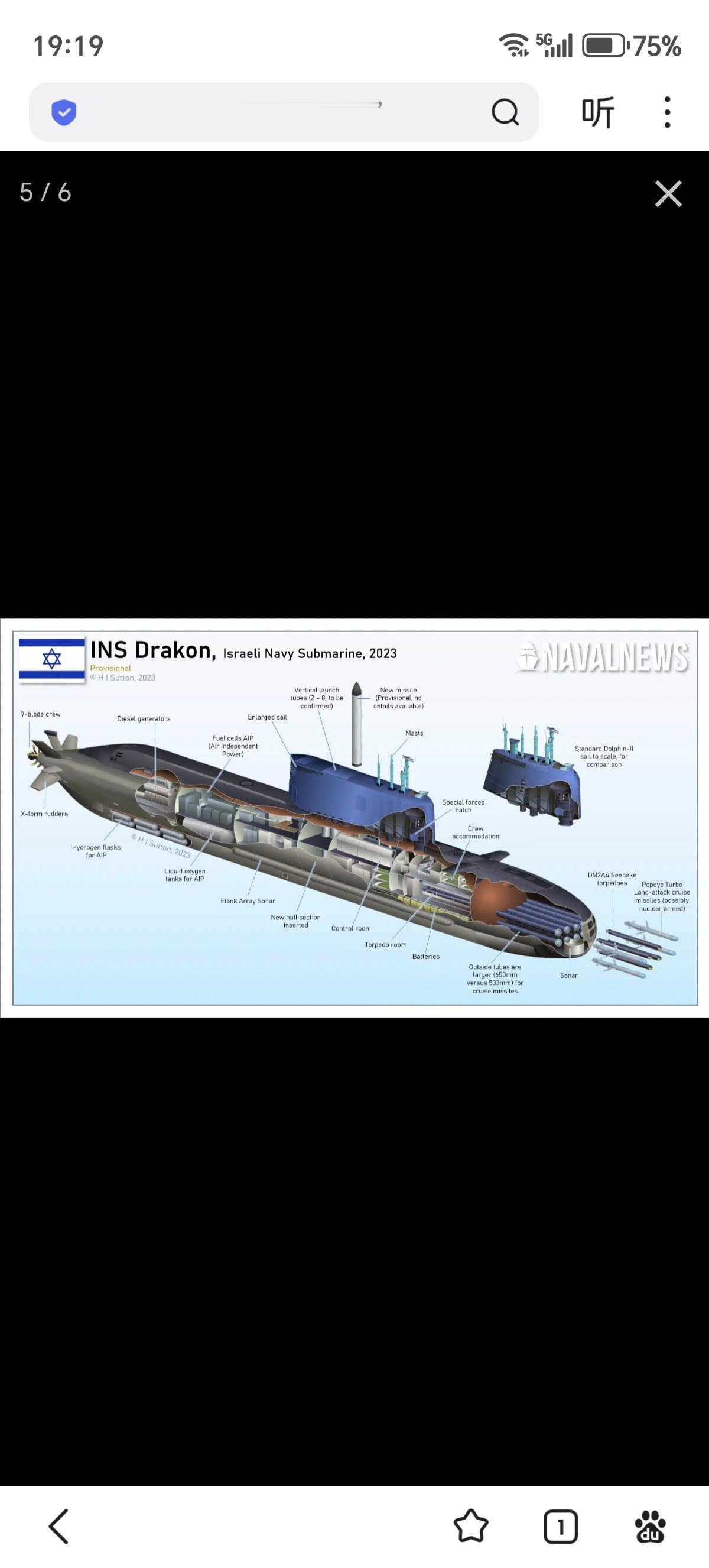 以色列INSDrakon潜艇由德国蒂森克虏伯海洋系统公司建造。该潜艇长度超过