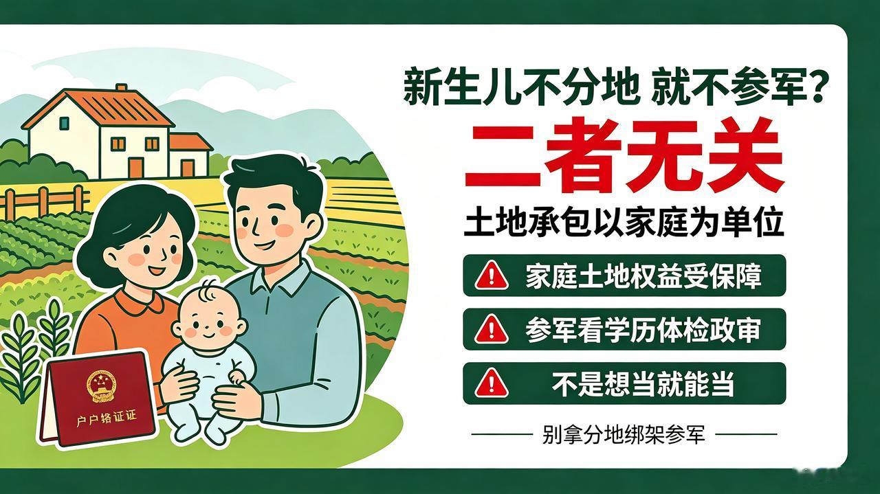 2026.10.06新生儿不分地就不参军？别被带偏了！农村土地政策要这么看