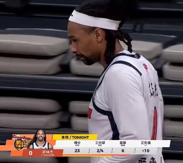 本轮比赛，广东队得分101，四个外援一共得到65分，国内球员一共得到36分；而辽