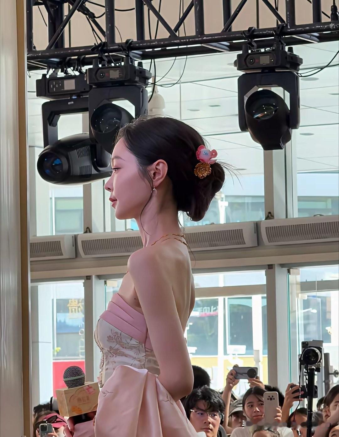 不敢想象宋轶该有多瘦，侧面都是薄薄的一片