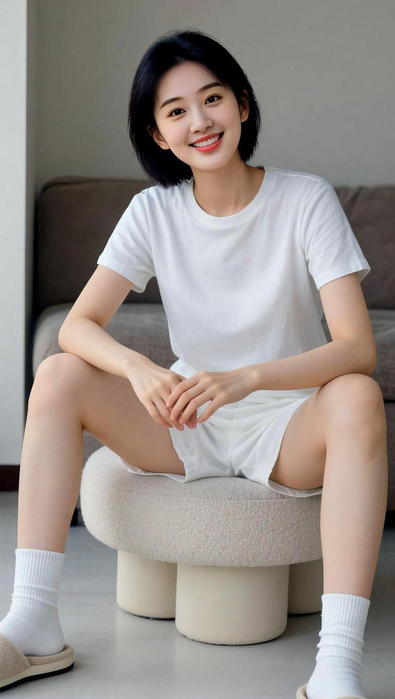 AI居家写真感谢那些默默给我点赞的人女生拍照姿势穿着得体是一种生活态度