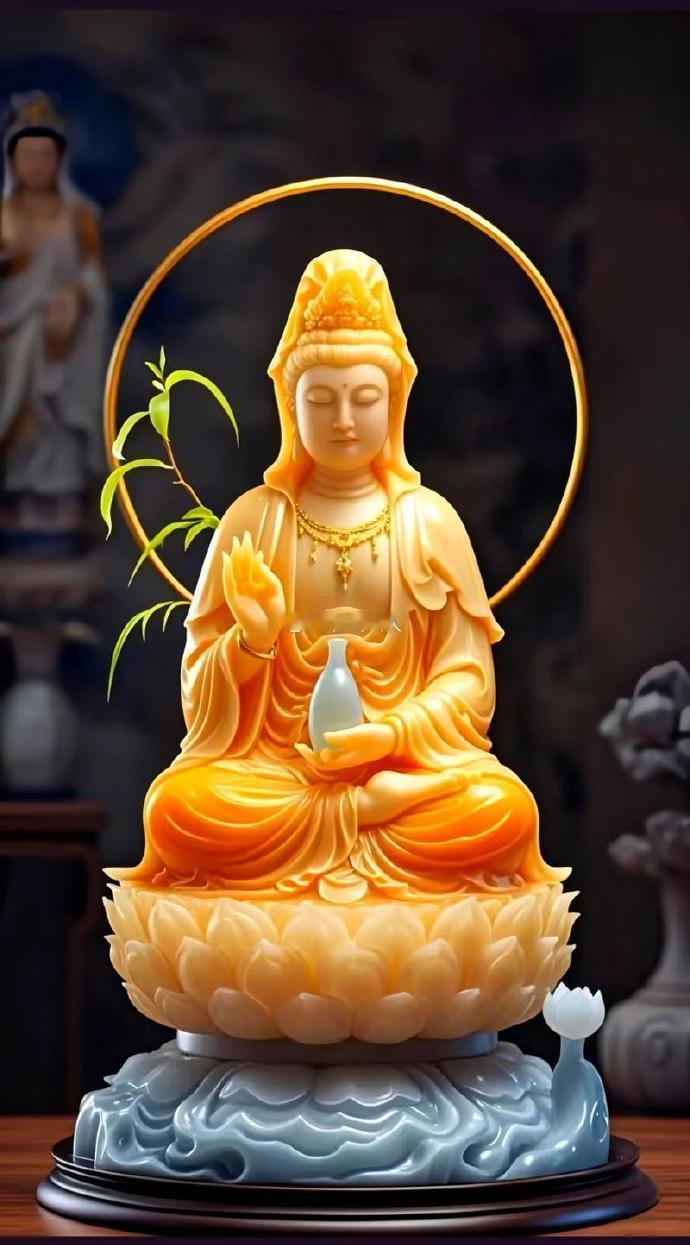 观音低头就是为了看你，知道你最近太难了，赶紧拜一拜🙏！