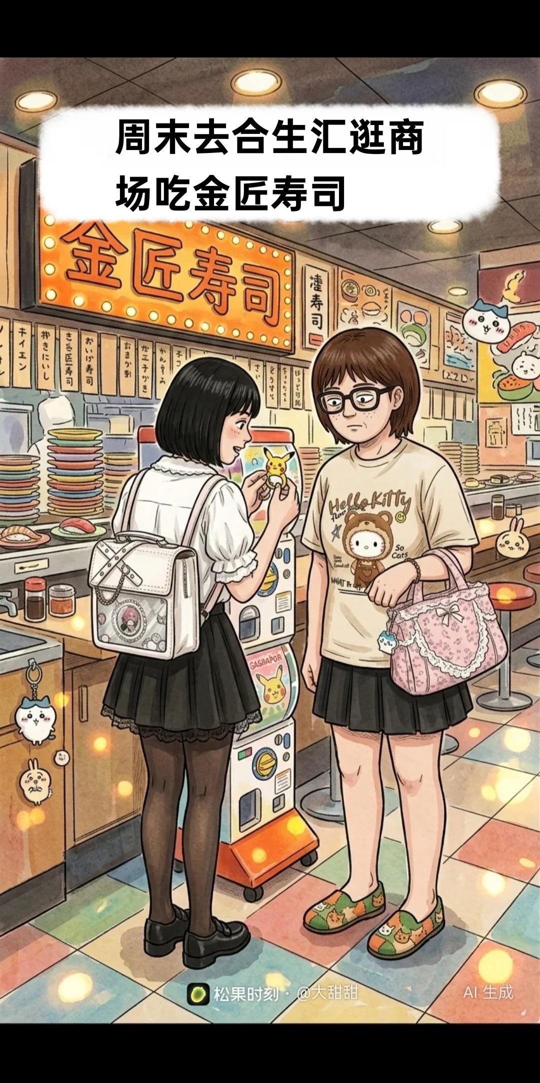 日常生活漫画漫画日常漫画美食双相情感障碍金匠寿司
