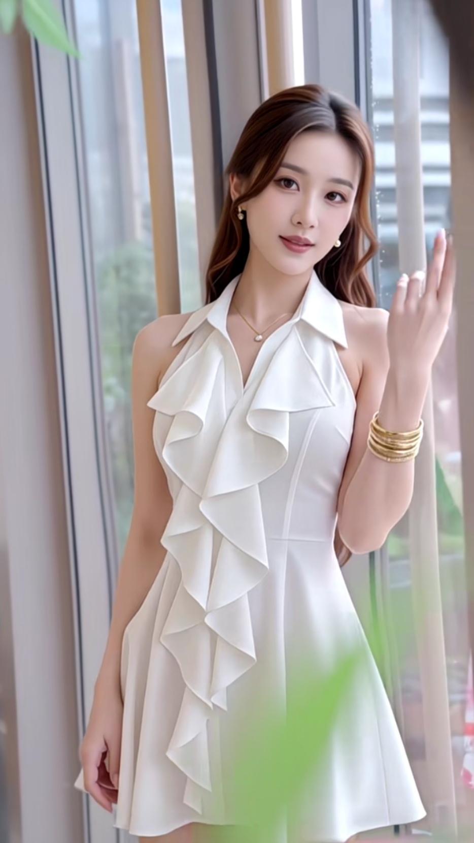 白色短裙，纯欲甜系少女倩影白裙少女风分享你心目中的自然美女