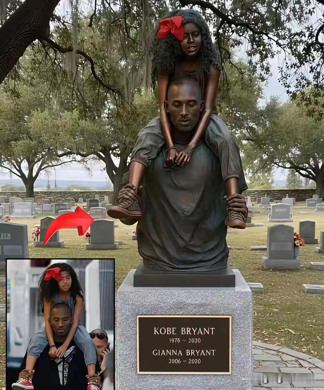 篮球明星科比的铜像，不知道为什么要铸成半身的，难道还差这点铜吗？对于他这样一个国