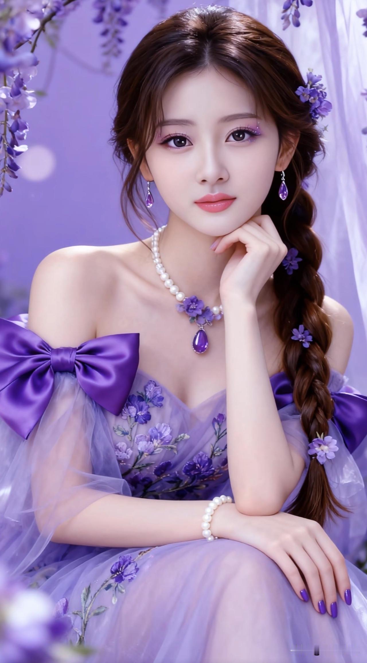梦幻紫色公主裙，甜美可人，优雅动人！👗💍✨紫色梦幻裙粉纱公主裙粉色公主礼