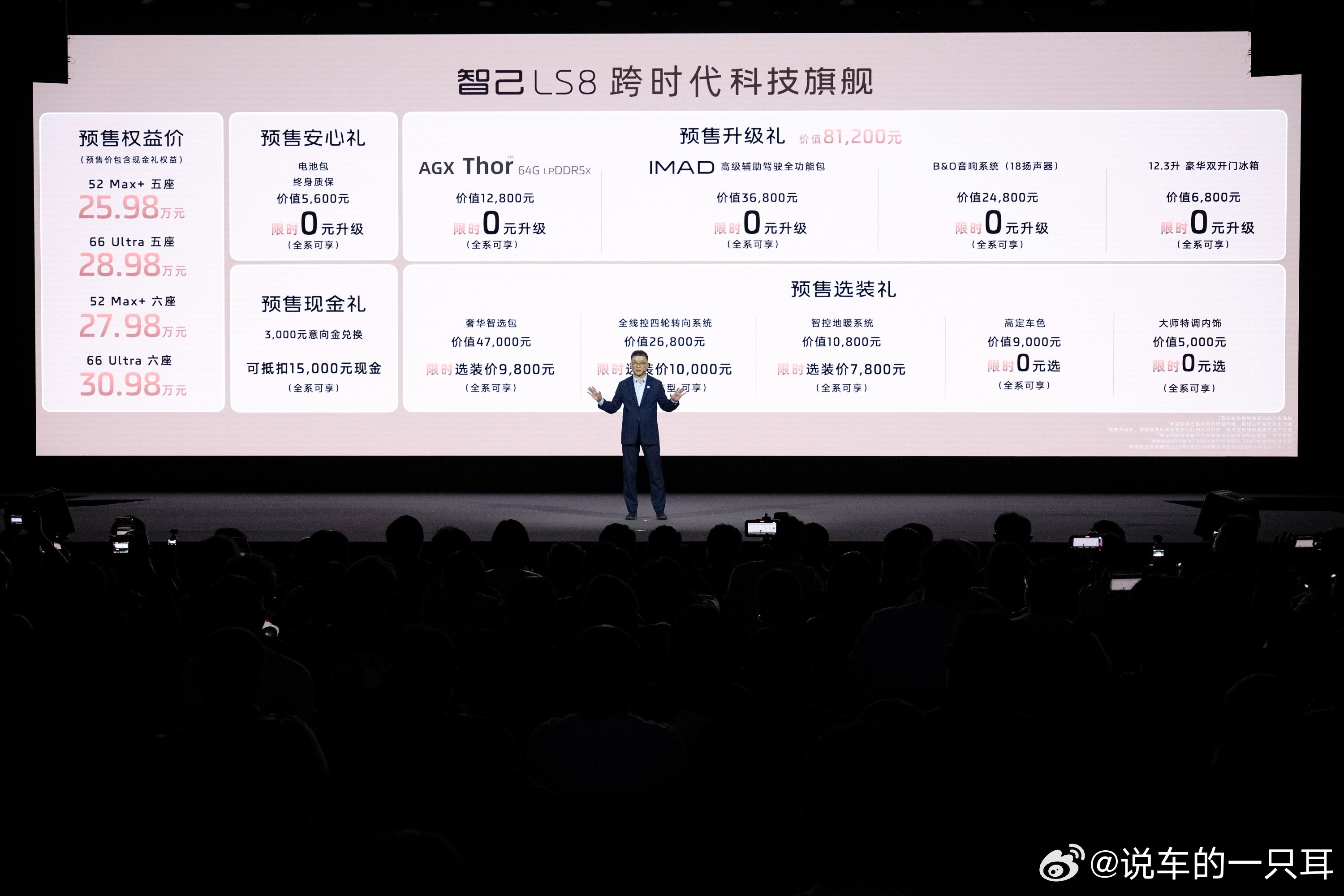 今儿晚上太热闹了……耳哥说车的《夸张大五座+后排有个院》系列之智己LS8预售价出