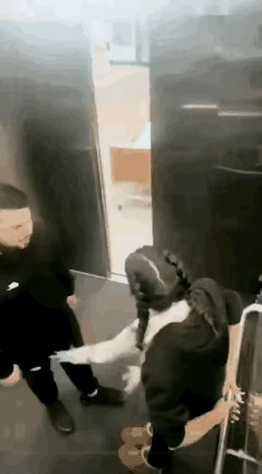 你要想独占这个电梯就早说，整这出干嘛啊，不嫌累吗？瞧把人吓得，连滚带爬的，吓出