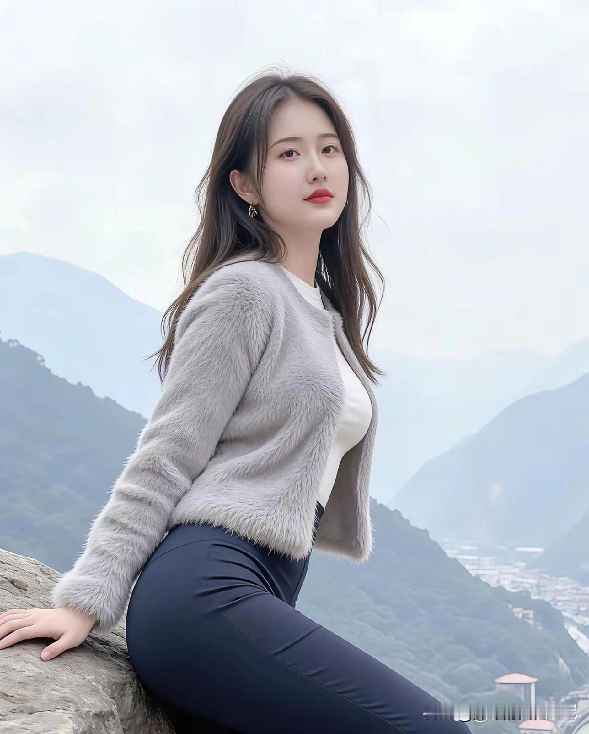 站在山巅俯瞰，那感觉真绝了。就像认知高的人看世界，温柔与坚韧并存。在山巅，能看