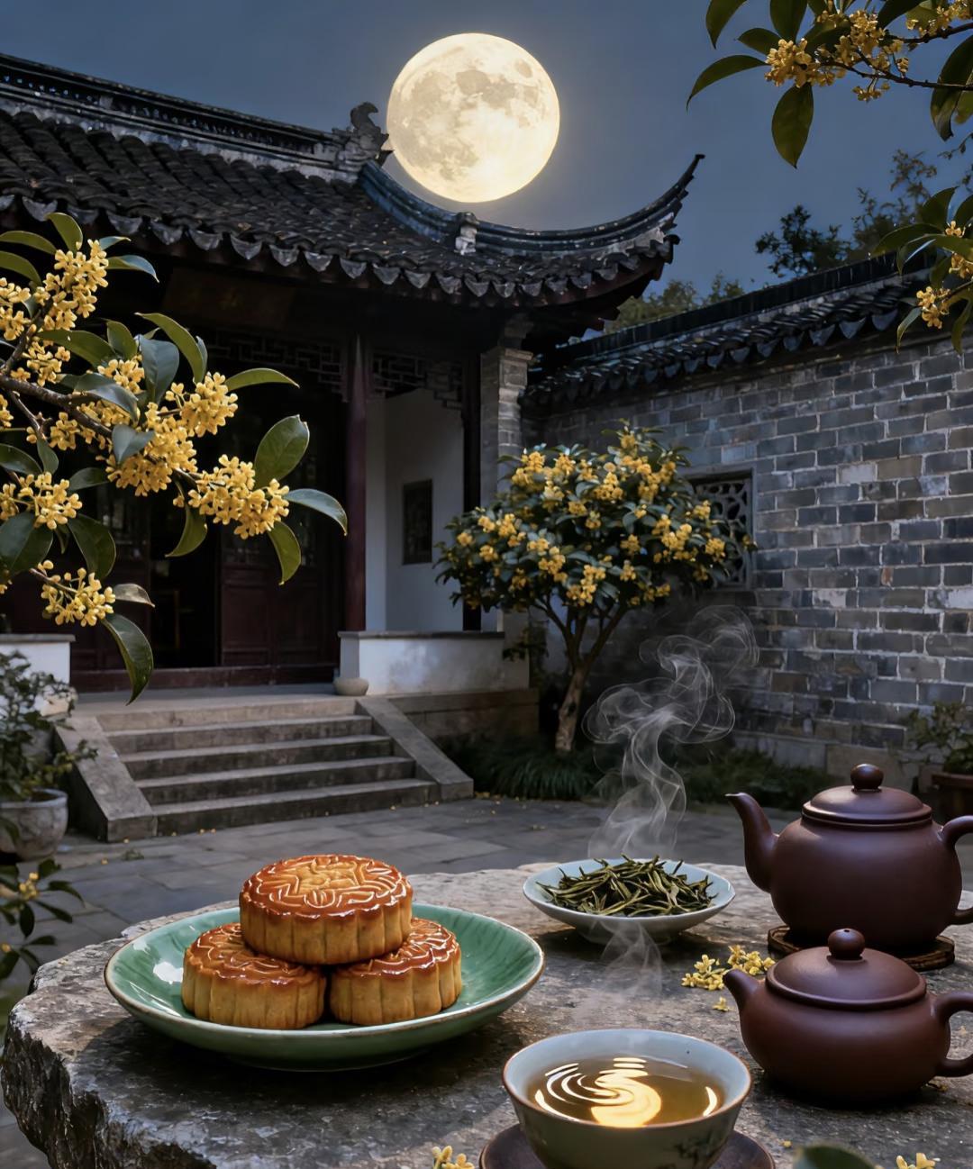 #分享韵美诗词#《鹧鸪天·中秋寄怀》/马进鹏桂魄初生挂碧霄，清辉遍洒路迢迢。