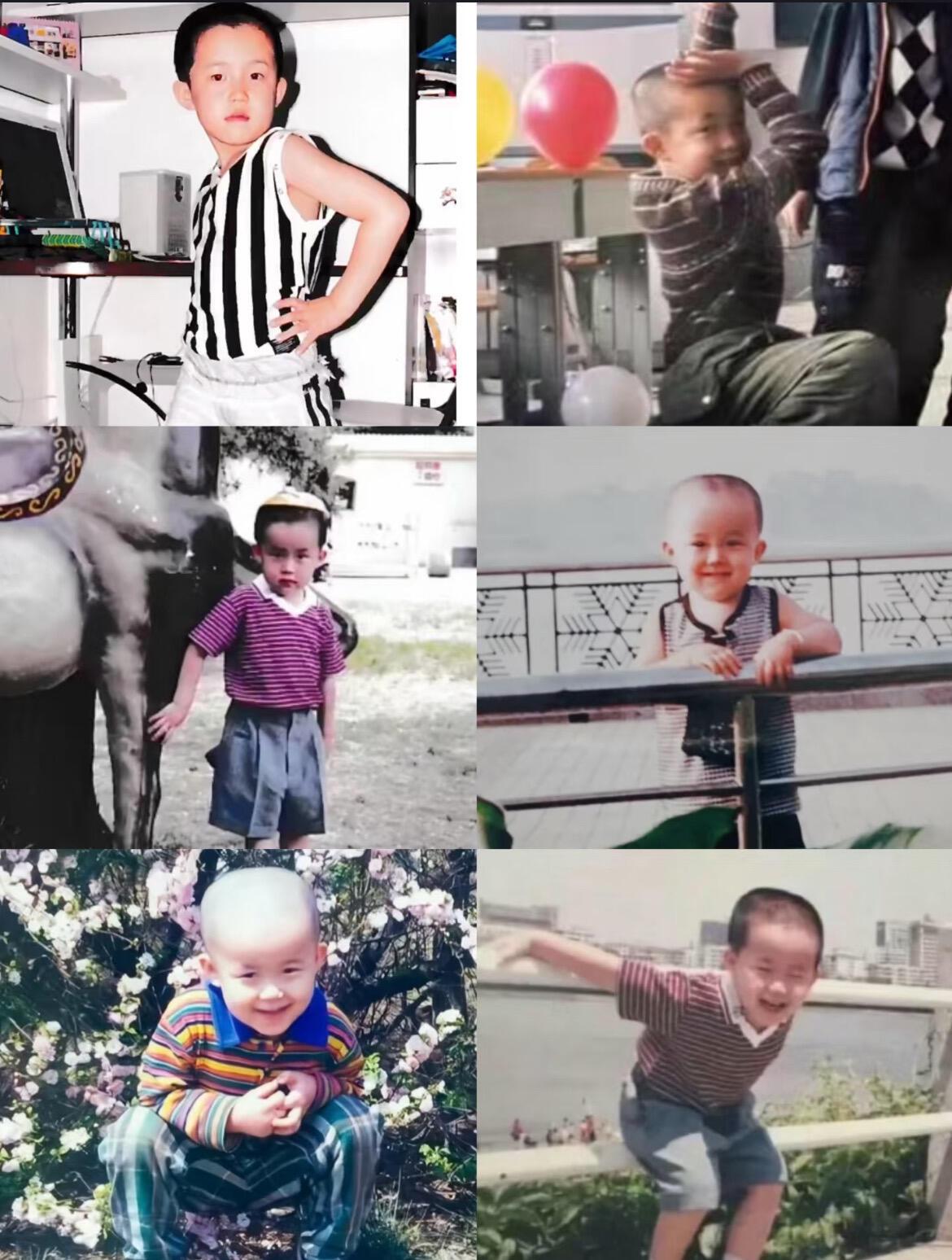 王楚钦从小就头大，这么多张照片，都是大头宝宝！楚钦妈妈，任女士很喜欢给孩子穿条
