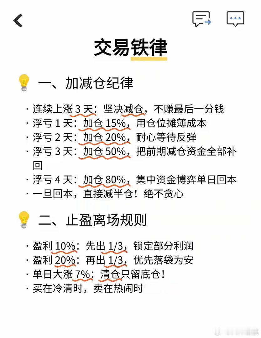 交易铁律☞一次性说清楚！记住这四个规则，少走三年弯路！尤其是小白和散户，直接抄~