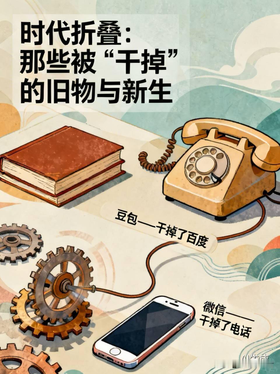 时代折叠：那些被“干掉”的旧物与新生1.豆包——干掉了百度。它干掉的其实