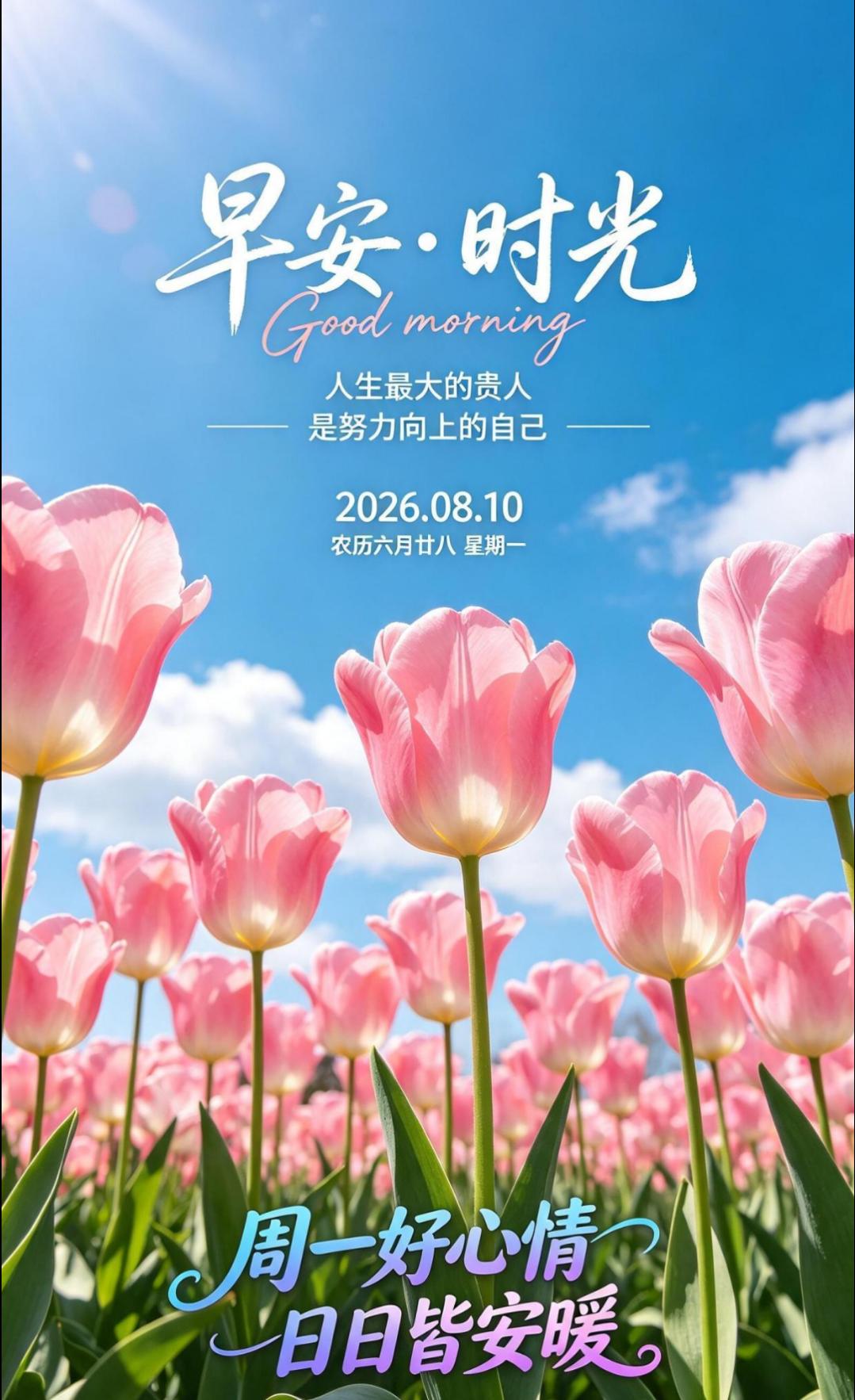 ⛅️早安！告别周末的轻松闲暇，崭新的周一如约而至。愿你带着清爽好心情，保持昂扬向