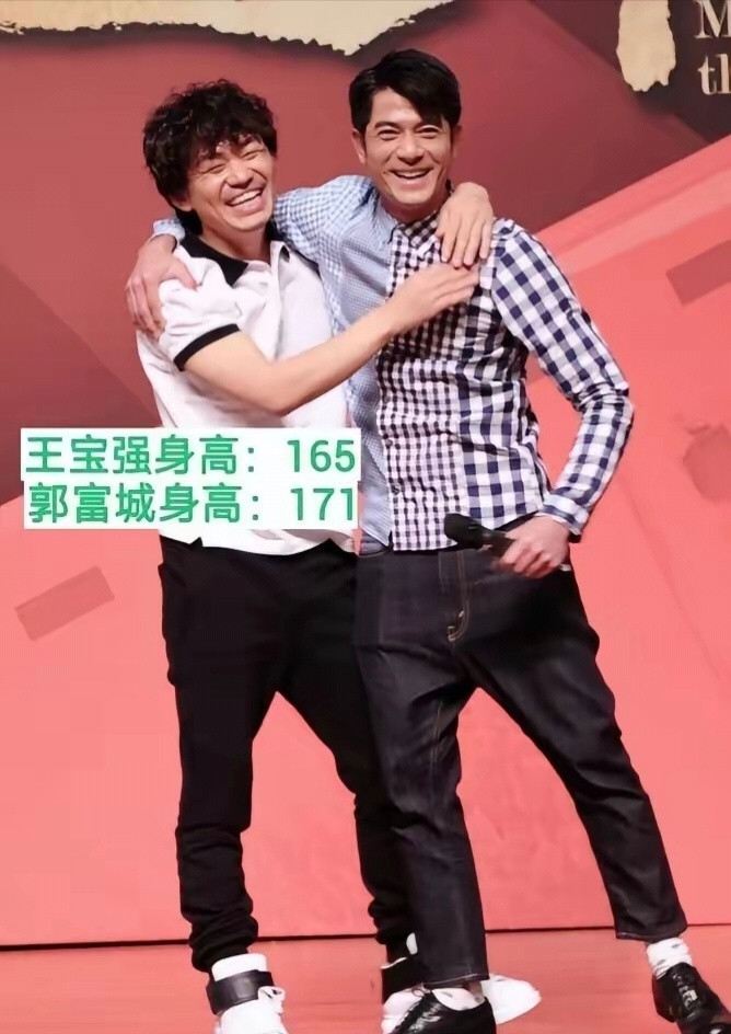 万万没想到邓超和彭于晏差不多高，最让人想不到的是郭富城居然和王宝强身高差不多，这