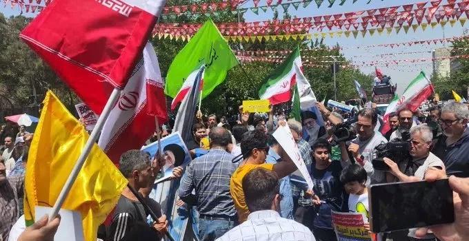 以色列被伊朗打出“条件反射”了6月20日，伊朗各地在举行祈祷和大规模声援示威活