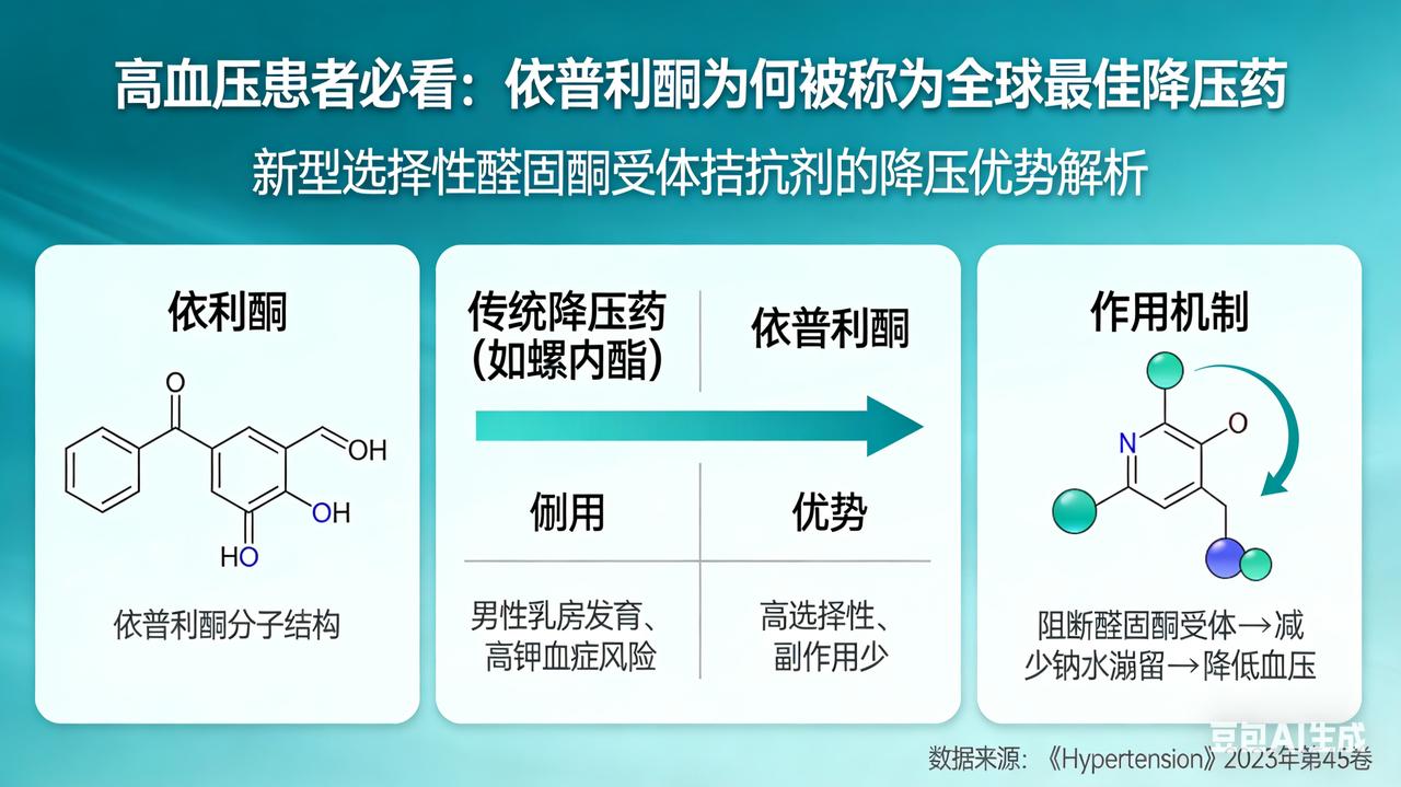 高血压患者必看：依普利酮为何被称为全球最佳降压药全球降压“神药”入医保，患者