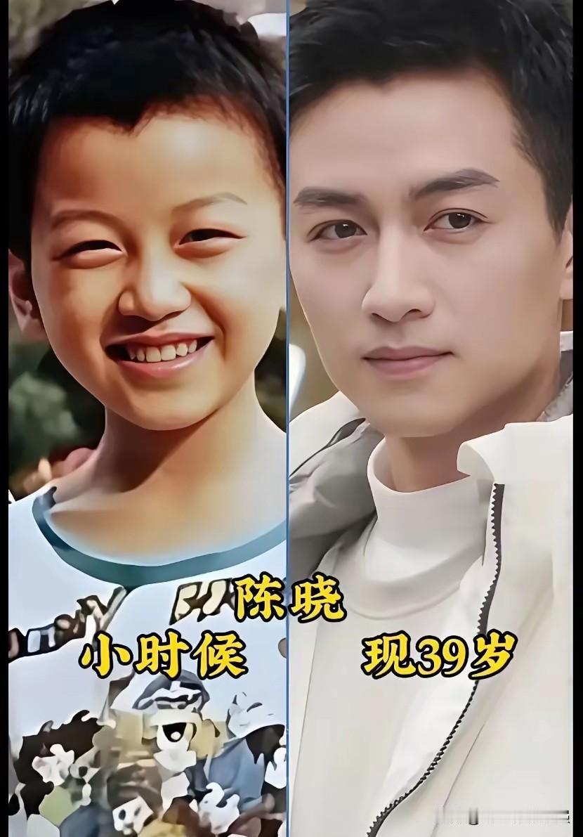 十位当红男星童年今昔对比，从小帅到大，谁的变化最大陈晓、成毅、杨洋、任嘉伦、肖