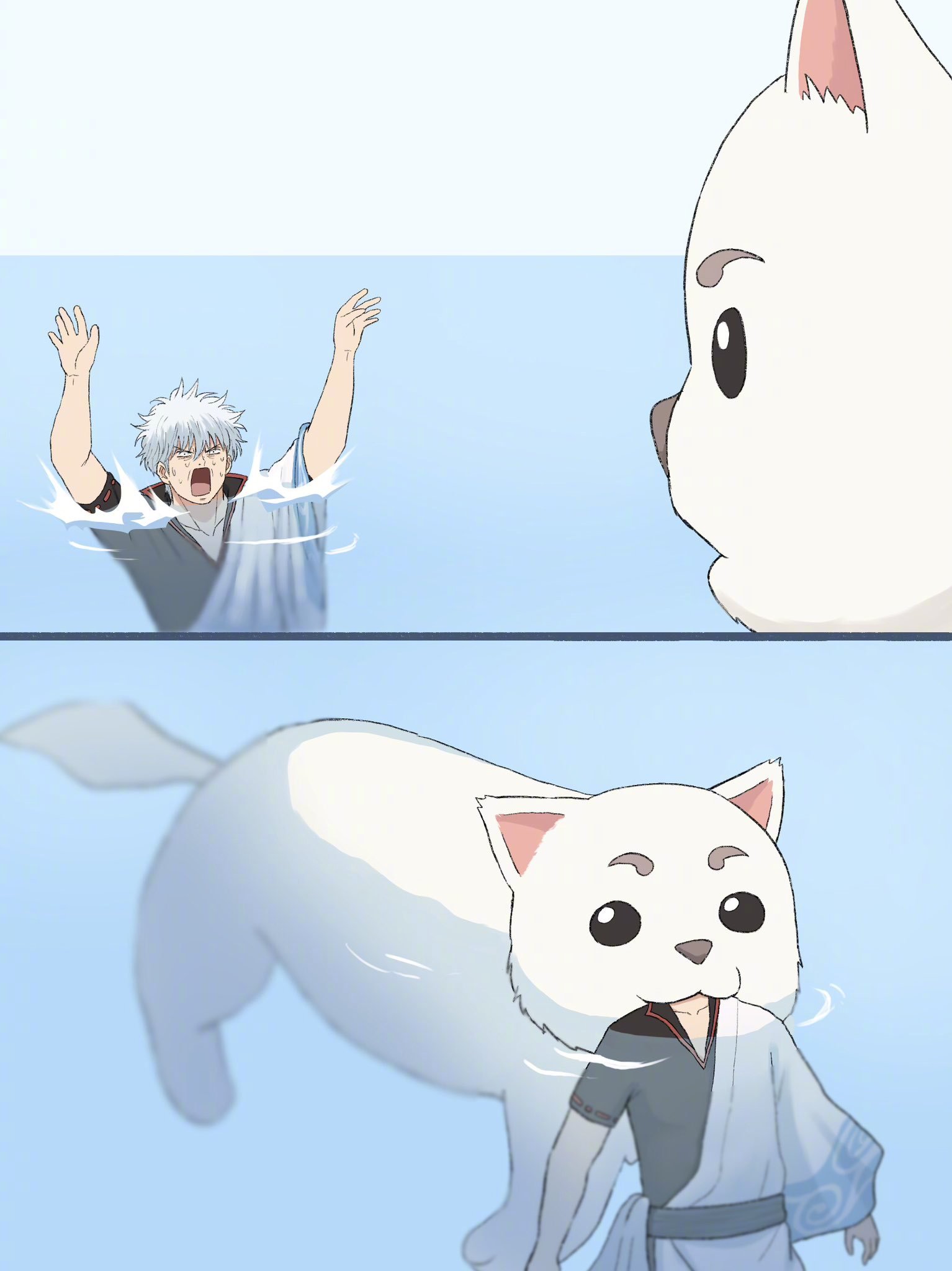 银魂定春和坂田银时的日常（绘：パグ）很好，又看了一集